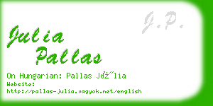 julia pallas business card